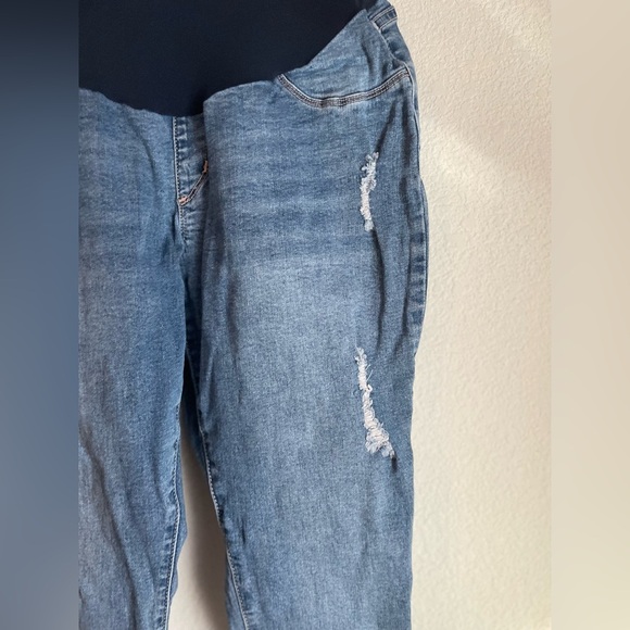 S.O.N.G maternity denim distressed denim jeans size XL - Picture 4 of 6